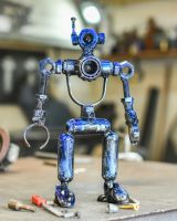 Recycled Metal Robot Sculpture