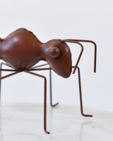 Close up of head on the scrap metal art ant