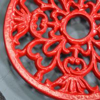 Close -up of the Ornate Design on the Round Trivet