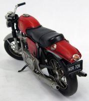 Red Norton Scale Model Motorcycle
