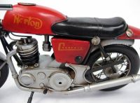 Red Norton Scale Model Motorcycle