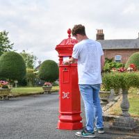 Penfold Pillar Post Box - Red Finish to Scale