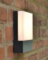 Side view of garden wall light