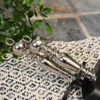 Nickel Finish Handles on the Pan & Brush