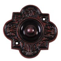 Vintage door bell in a burnt copper finish