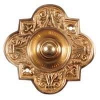 Regent Hill Ornate Polished Brass Bell Push