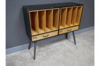Wood & Metal Large Filing Cabinet with Two Drawers in Situ
