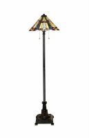 "Prysten Park" Art Deco Style Stained Glass Floor Lamp