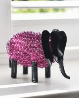 "Rhea" the Recycled Metal Elephant - Purple
