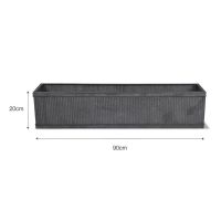 Ribbed Steel Window Trough Planter Dimensions 