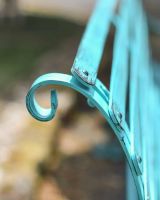 Close-Up of Backrest for Robust Green “Chatham" Three Seater Park Bench