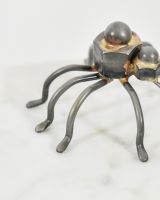 Close up of scrap metal art sculpture