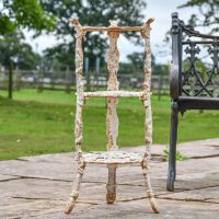 "Rose" Aged Rustic Cream Cast Iron Side Stand in Situ