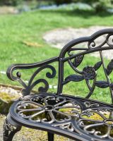 Rose and Scroll Metal Garden Bench