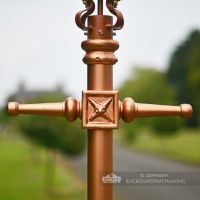 Rose Gold Finish Cast Iron Lamp Post Ladder Bar Block
