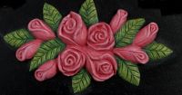 Cast Iron Effect Oval House Name Sign - Roses