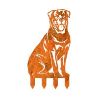 Rottweiler Silhouette in a Rustic Finish