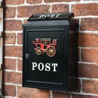 Black "Oxford" Royal Carriage Wall Mounted Post Box