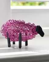 "Ruby" the Recycled Metal Sheep - Purple