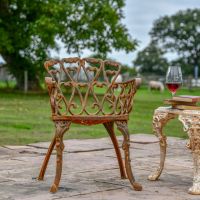 Rustic Cast Iron Heart Chair