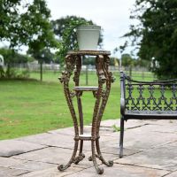 Rustic Victorian Cast Iron Side Table
