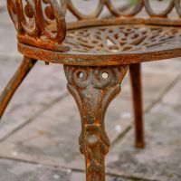 Close up of Rustic finish on chair leg