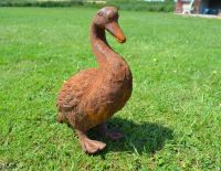 "Puddlemere" Duck Rustic Cast Iron Garden Sculpture