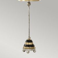 Tiberius Aged Silver, Black & Gold Table Lamp 