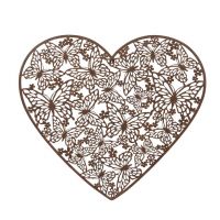 Rustic Butterfly Heart Wall Art