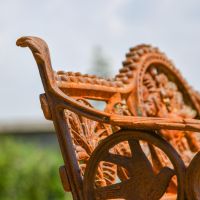 Close up of Rustic Cast Iron Frame 