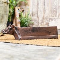 Rustic Cow Boot Scraper 