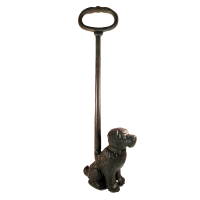Cast Iron Dog Door Stop in a Rustic Finish