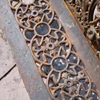  Cast Iron Gothic Two Seat Bench in a Rustic Finish
