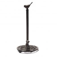 Cat & Bird Kitchen Roll Holder in a Rustic Finish