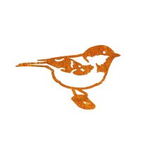 Close-Up of Rustic Coal Tit Steel Fence Topper