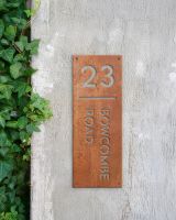 Rustic Contemporary Vertical House Sign