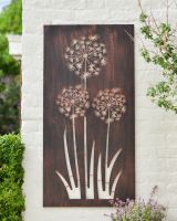 Rustic Copper Dandelion Garden Wall Art