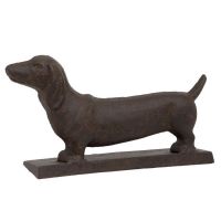 Rustic Dachshund Dog Doorstop