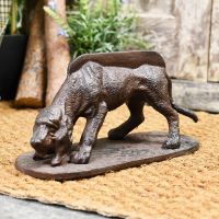 Dog Boot Scraper Finished in a Rustic Brown