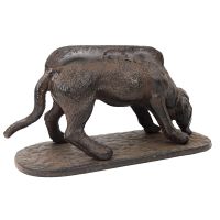 Dog Boot Scraper Finished in a Rustic Brown