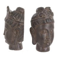 Rustic Effect Buddha Head Bookends