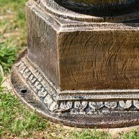 Rustic Gold Rub Cast Iron Lamp Post Base