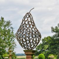 Rustic Horseshoe Pear Sculpture in Situ