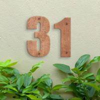 Rustic Individual House Numbers - Impact Font 