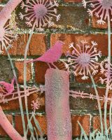 Rustic details on birds and dandellions