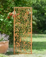 Rustic Monstera Leaf Decorative Garden Screen