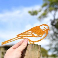 Scale Shot of Rustic Pied Wagtail Steel Fence Topper