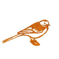 Close-Up of Rustic Pied Wagtail Steel Fence Topper