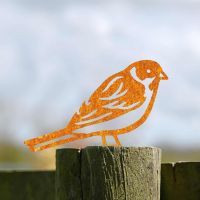 Rustic Steel Fence Topper with Reed Bunting Design