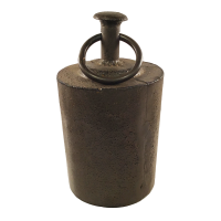 Round Weight Design Door Stop in a Rustic Finish